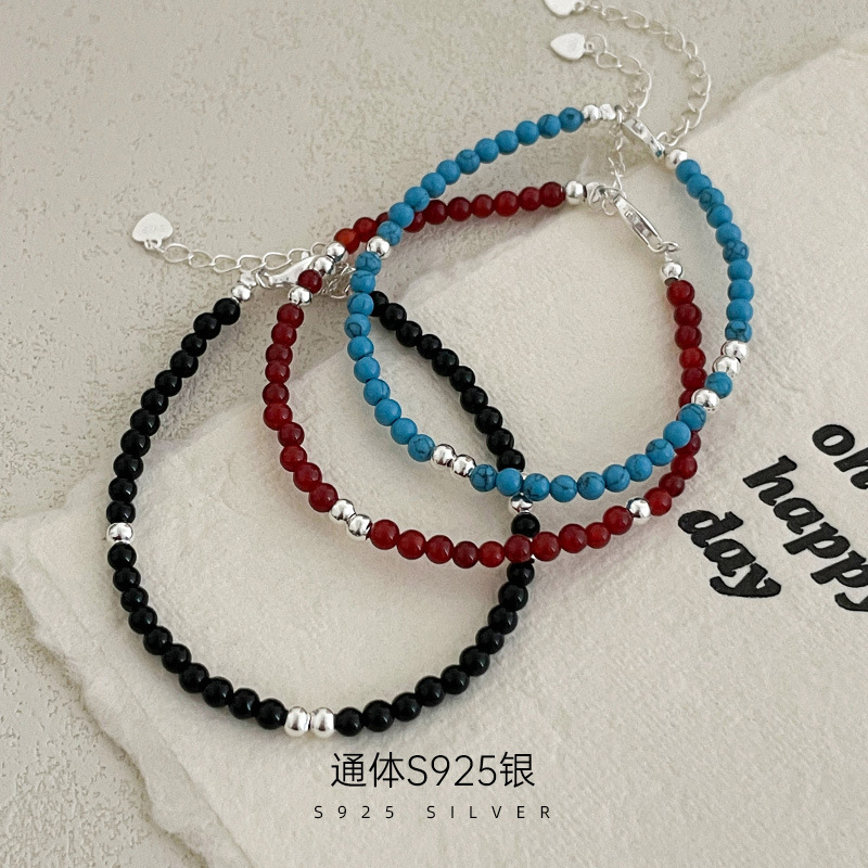 新款S925银ins博主同款玛瑙蓝松