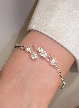 2026S925银新中式设计茉莉花开口