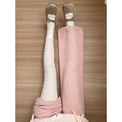 燕麦白东北打底裤女加绒加厚外穿抗寒保暖2025新款小个子高腰秋裤