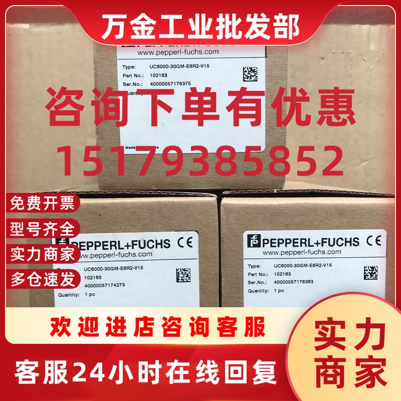 议价全新P+F超声波传感器 UC6000-30GM-E6R2-V15 订货号102