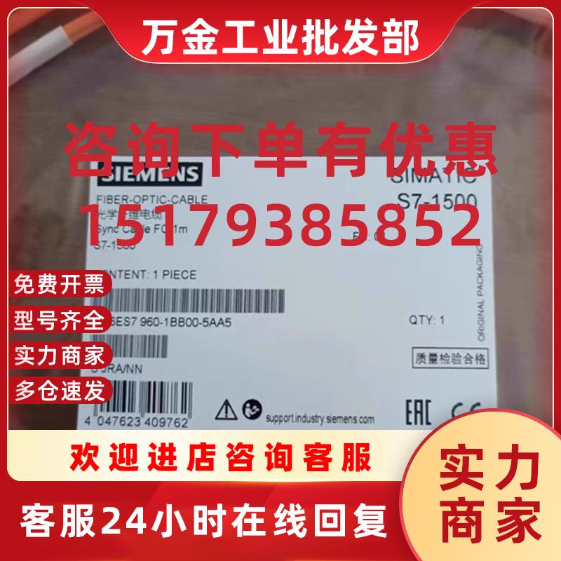 议价6ES7960-1BB00-5AA5 SIMATIC S7-1500H 同步连接电缆 LWL 1m