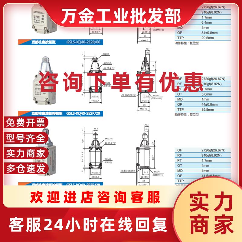 议价供应行程限位开关GSLS-KQ40-2E2R/00 GSLS-KQ40-2E2R/20