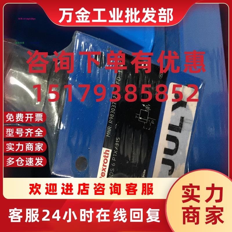 议价配件R900423730型号DBDS6P1X/315板式溢流阀力士乐Rexroth
