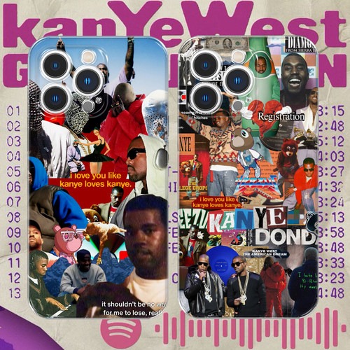 48款侃爷坎耶韦斯特Kanye West嘻哈说唱欧美明星周边手机壳适用iphone14promax苹果16plus任意13安卓15型号12