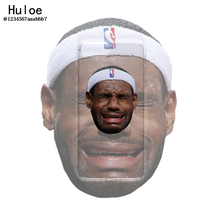 勒布朗詹姆斯哭泣表情包手机壳适用于iphone678p苹果xs 11pro max