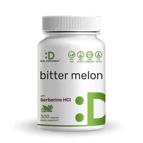 美国Deal Supplement bitter melon含黄连素盐酸的苦瓜300粒胶囊