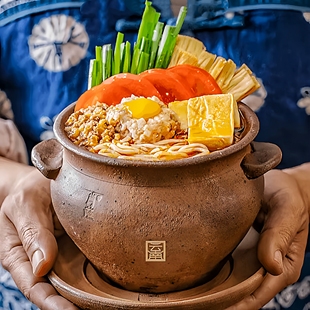 网红米线罐罐砂锅煤气灶专用锅家用耐高温双耳炖罐陶瓷罐子一人份