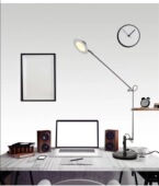 现代简约玻璃台灯书桌学习办公室书房床头灯折叠美式 长臂阅读灯