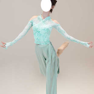 新中式植绒交领云裳予你练功服舞蹈服常服气质修身古典舞纱衣吕行