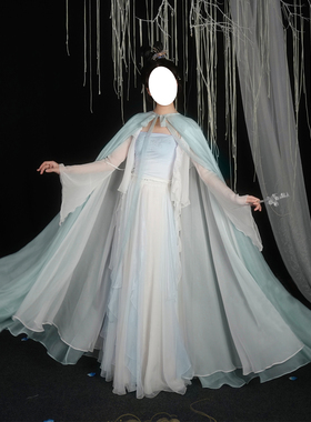 琉璃羽无艺之艺一朵大左古典舞舞蹈服女飘逸练功演出仙气古风披风