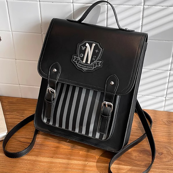 新款Wednesday星期三亚当斯一家大容量时尚百搭双肩包奈弗莫尔包