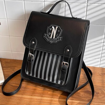 新款Wednesday星期三亚当斯一家大容量时尚百搭双肩包奈弗莫尔包