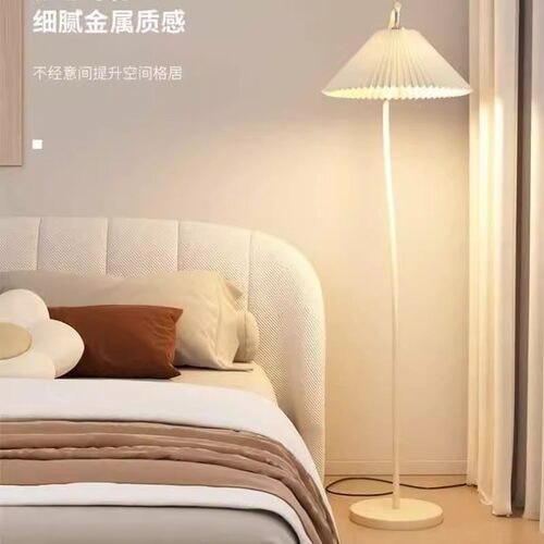 ins奶油风落地灯vintage法式复古客厅卧室床头立式台灯网红氛围灯