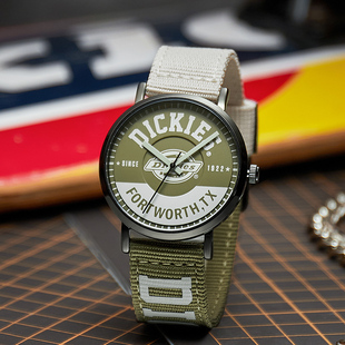 复古小众撞色百搭石英腕表正品 Dickies手表女生学生男款 情侣美式
