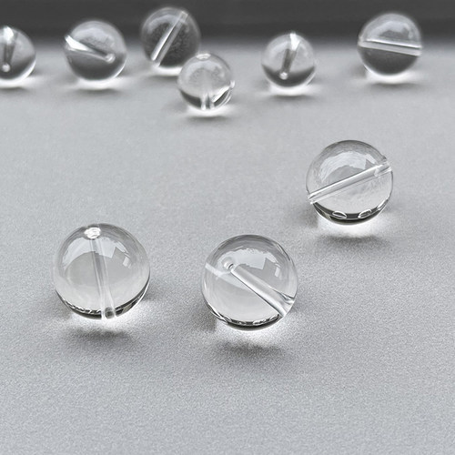 天然白水晶散珠DIY手串水晶单珠