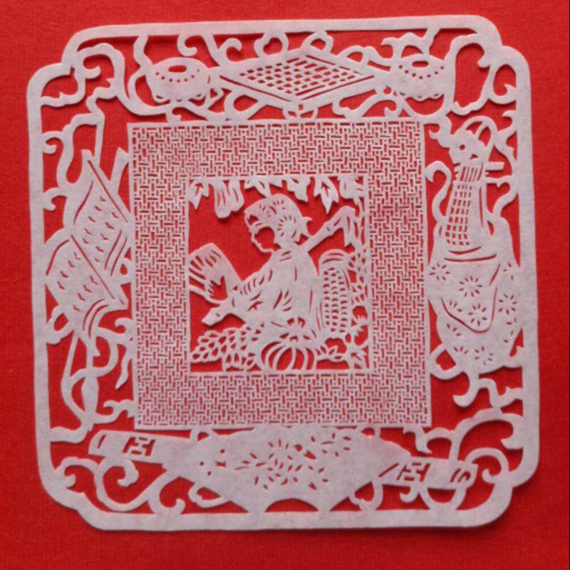 乐清细纹刻纸剪纸窗花龙船花非遗手工艺品务农读书