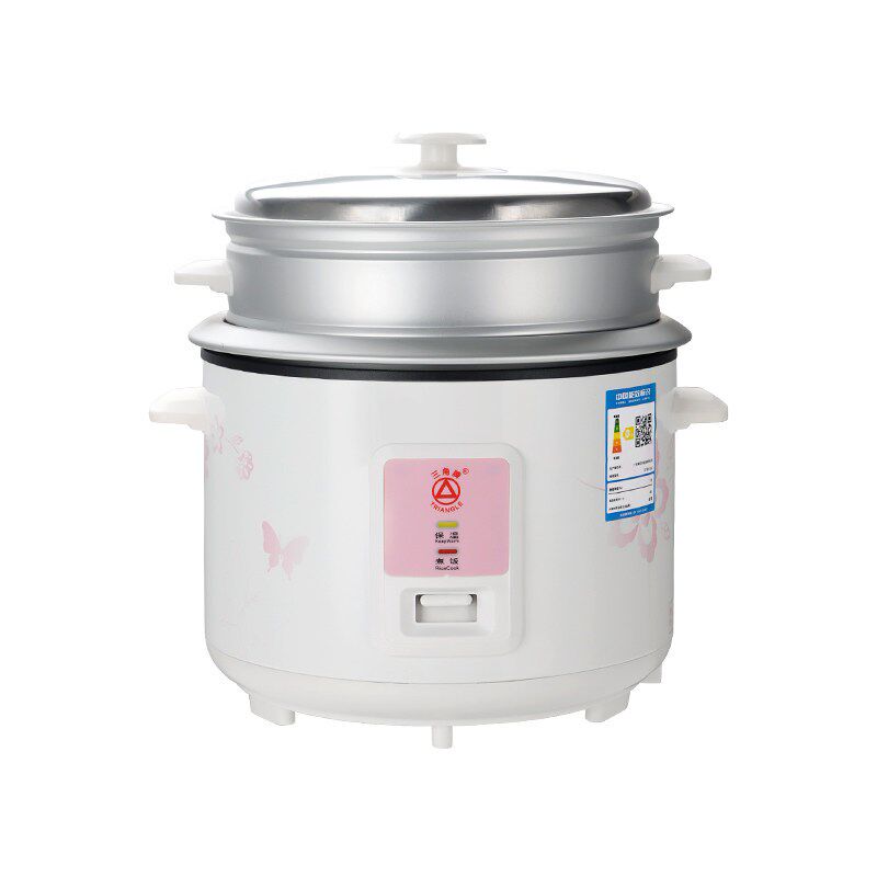 三角牌电饭锅带蒸笼食品级铝胆无涂层家用商用老式蒸煮两用电饭锅