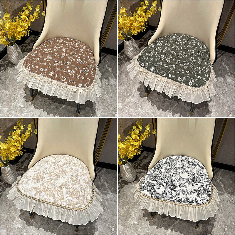 2025新款餐桌椅子坐垫四季通用防滑欧美法式复古田园风马蹄形椅套