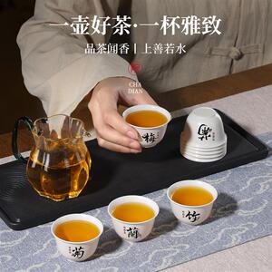 词小碗一次性茶杯加厚环保防烫稻壳杯子公司宣传可定制logo广告杯