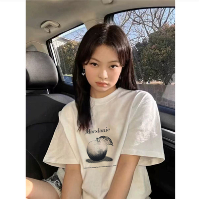美式潮牌港味chic正肩短袖t恤女