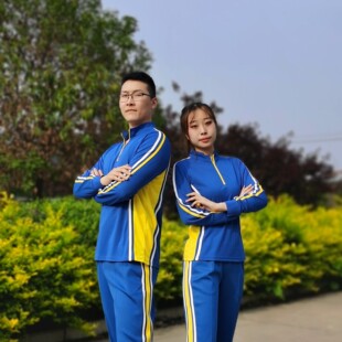 红安体育新款男女长袖衫透气速干运动套装广场舞健身操团体比赛服