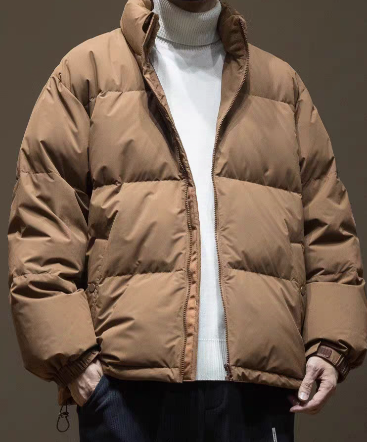 高端面包服大码外套男款潮2024秋冬季潮流新国标白鸭绒羽绒服