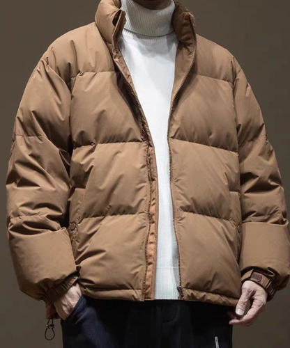 高端面包服大码外套男款潮2024秋冬季潮流新国标白鸭绒羽绒服