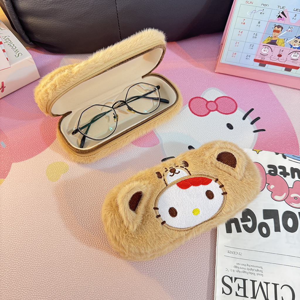 可爱Kt猫咪眼镜盒便携防压抗摔学生近视眼镜收纳盒卡通眼镜盒子女