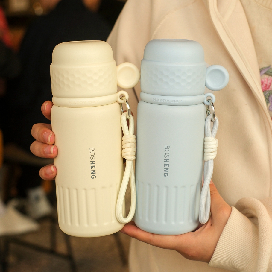 三饮保温杯女生高颜值水杯女新款2025带盖可爱学生316不锈钢杯子