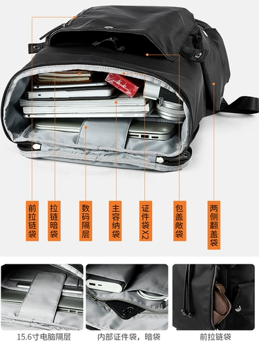 Модный трендовый ноутбук для путешествий, сумка, школьный рюкзак, простой и элегантный дизайн, бизнес-версия, 15 дюймов