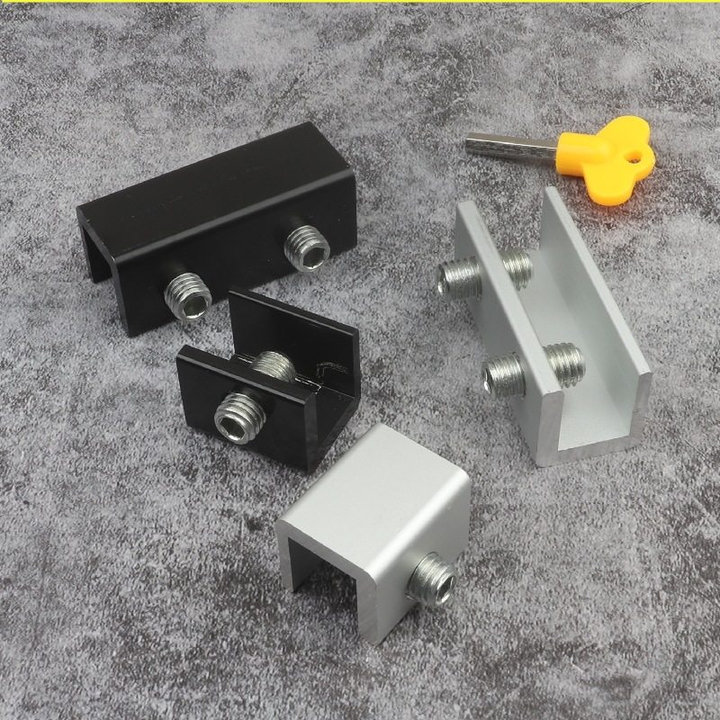 门窗纱窗限位器铝合金推拉门窗纱窗定位器儿童防护安全锁配件防盗