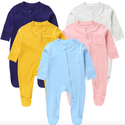 Unisex-Baby Organic Cotton Footed Overall One-Piece jumpsuit