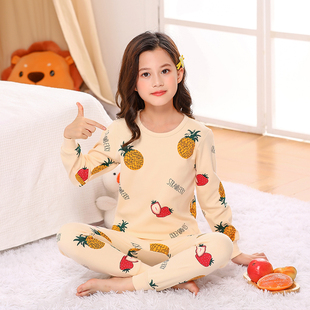 女宝睡衣儿童线衣线裤 女童秋衣秋裤 2025新款 全棉毛衫 纯棉女孩 套装