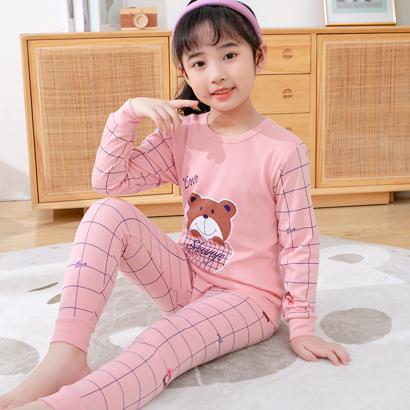 女童内衣套装全棉秋季儿童秋衣秋裤纯棉春秋薄款宝宝女款家居服女图片