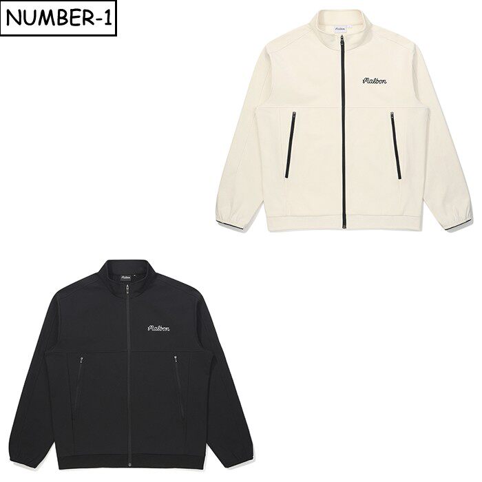 韩国代购malbon高尔夫球服26年男春纯色徽标拉链口袋长袖夹克上衣