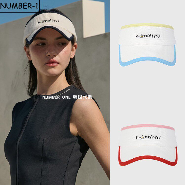 韩国代购kandini高尔夫球帽26年四季男女遮阳字母运动无顶球帽