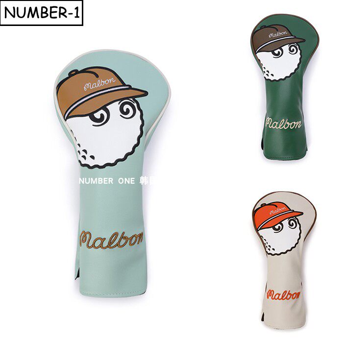 韩国代购malbon高尔夫杆套26年男女春纯色徽标图案一号木开球杆套