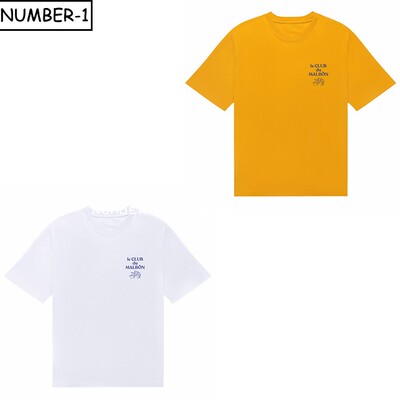 韩国代购malbon高尔夫球服25年男春纯色徽标图案圆领短袖T恤上衣