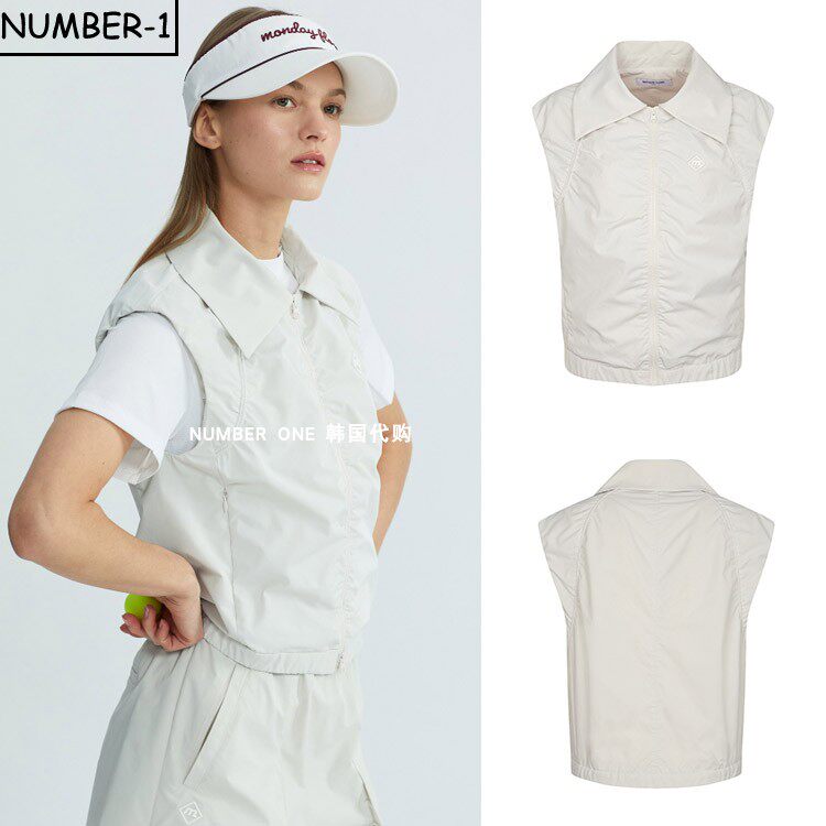 韩国代购MONDAY FLOW高尔夫球服26年女夏季透气轻质百搭马甲外套