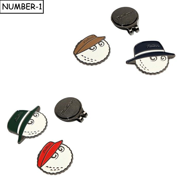 韩国代购malbon高尔夫配饰25年男女秋季徽标图案球标记球马克帽夹