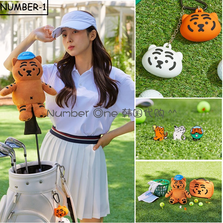 韩国代购MUZIKTIGER高尔夫用品22年老虎一号木杆套收纳包球包马克