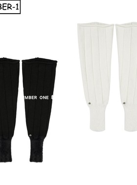 韩国代购w angle高尔夫配饰25年女冬季纯色毛绒绒保暖针织暖腿套