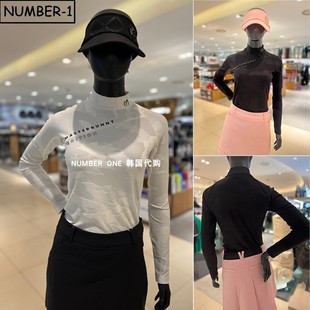 T恤上衣 bunny高尔夫球服25年女秋徽标小高领长袖 韩国代购 master