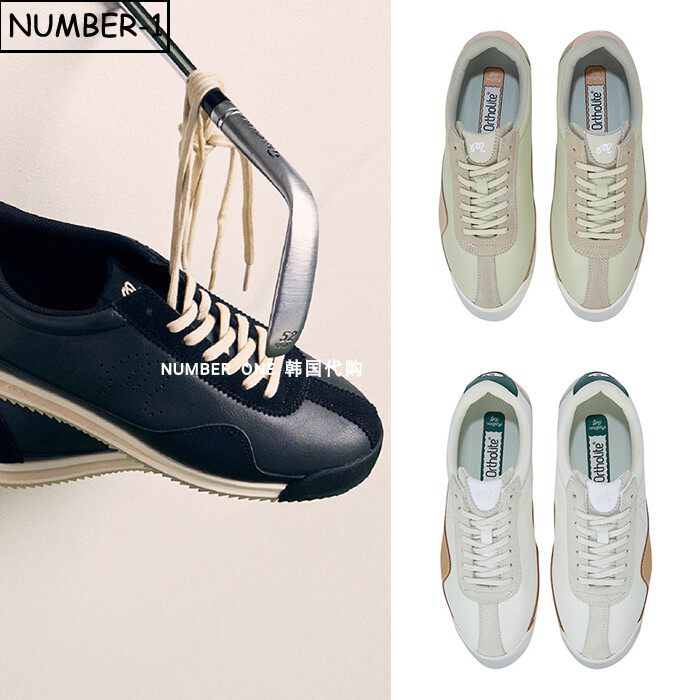 韩国代购malbon高尔夫球鞋26年女春拼色徽标符号系带运动鞋平底鞋