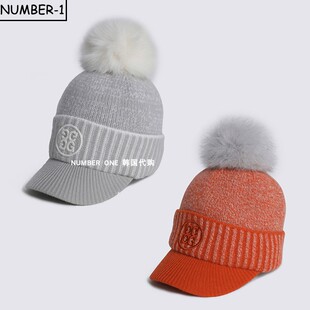 韩国代购GFORE高尔夫球帽25年女款加厚保暖防风弹力毛线帽子