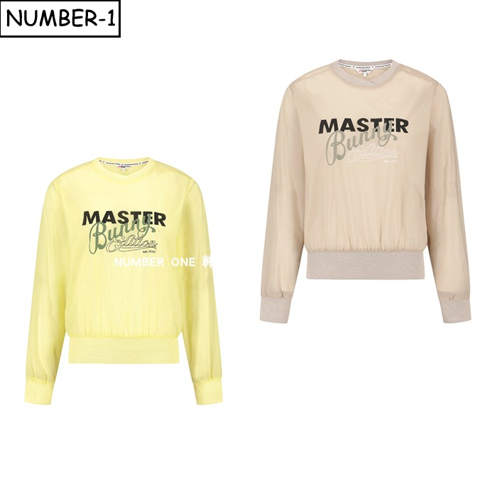 韩国代购master bunny高尔夫球服26年女夏徽标圆领凉感长袖套头衫