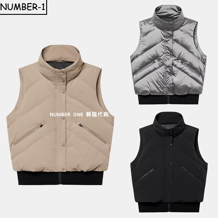 韩国代购FJ高尔夫球服25年女款冬季轻质保暖叠穿羽绒马甲