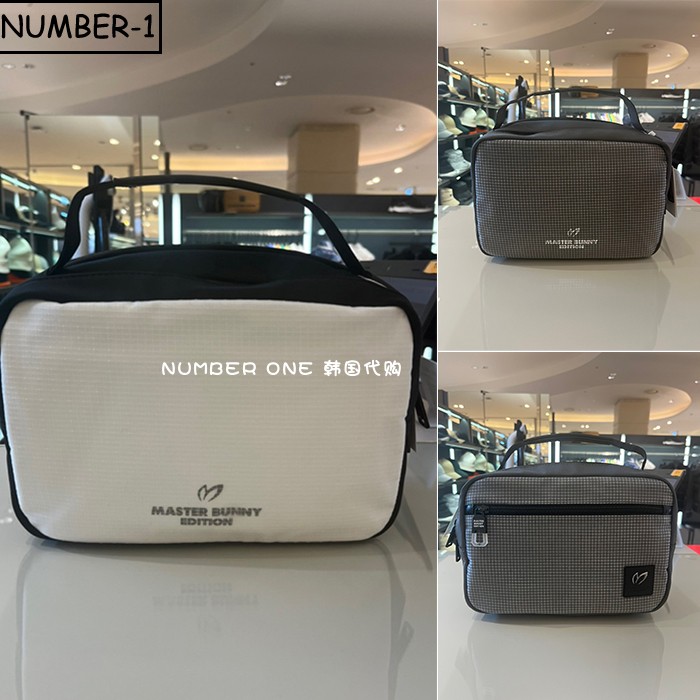 韩国代购master bunny高尔夫球包25年男春徽标拉链双口袋小袋拎包