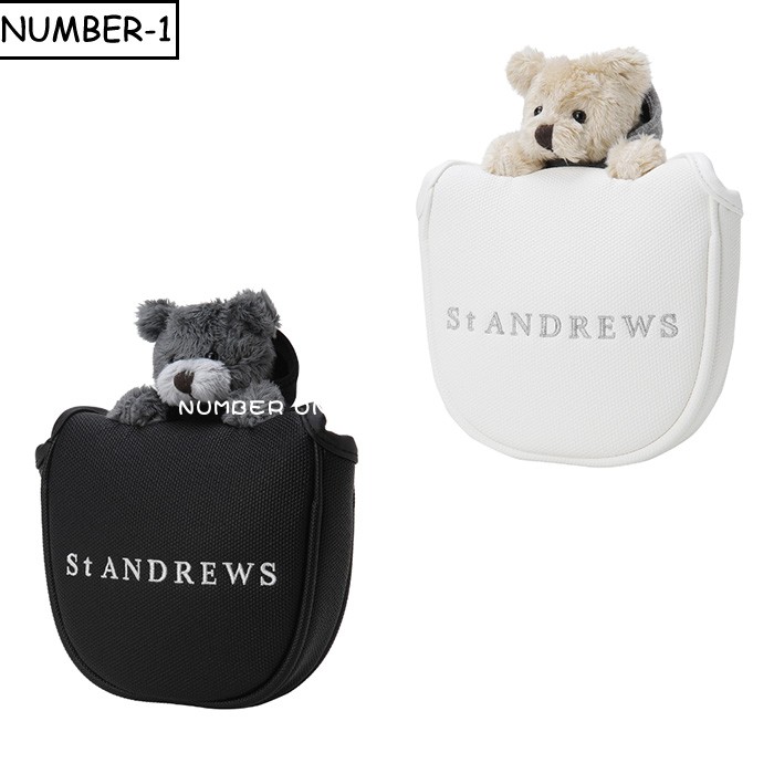 韩国代购st andrews高尔夫杆套25年男女春徽标毛绒熊推杆套护杆套