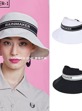 韩国代购RAINMAKER高尔夫球帽23年女款防晒遮阳系带无顶帽运动帽